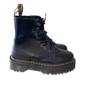 Dr. Martens Womens Jadon Combat Lug Sole Platform Grunge Boots Size 9 Black